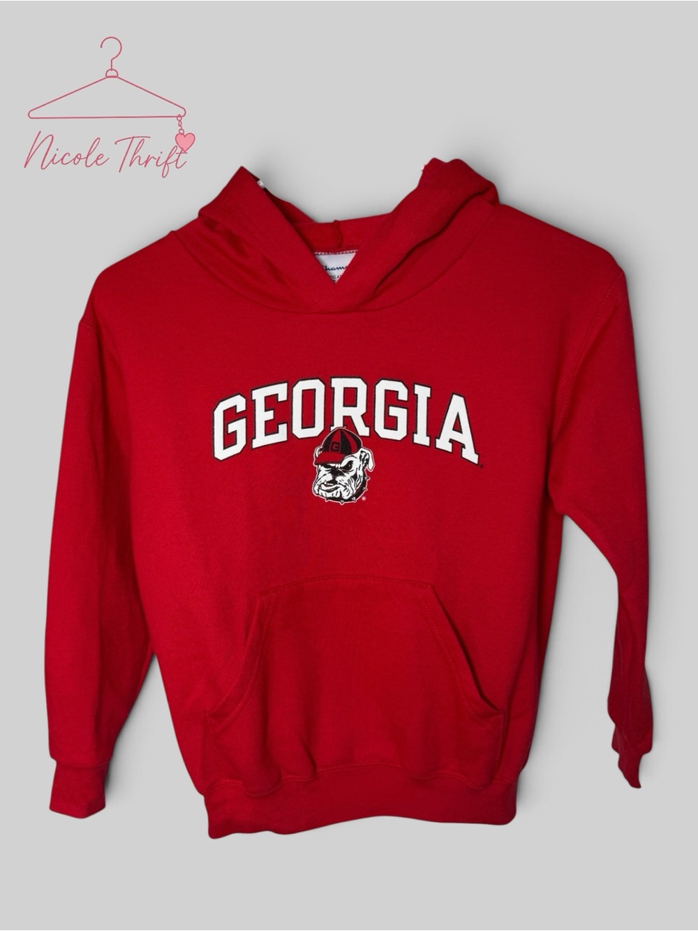 Champion Georgia Bulldogs Red Hoodie Youth Small 6-7